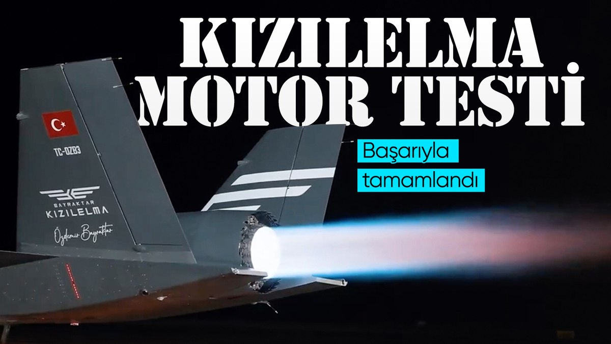 Bayraktar KIZILELMA PT-3’ün motor çalıştırma testi tamamlandı