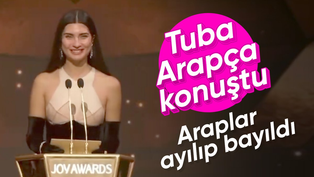 Tuba Büyüküstün’ün, Joy Awards ödül töreninde Arapça konuşması büyük alkış aldı